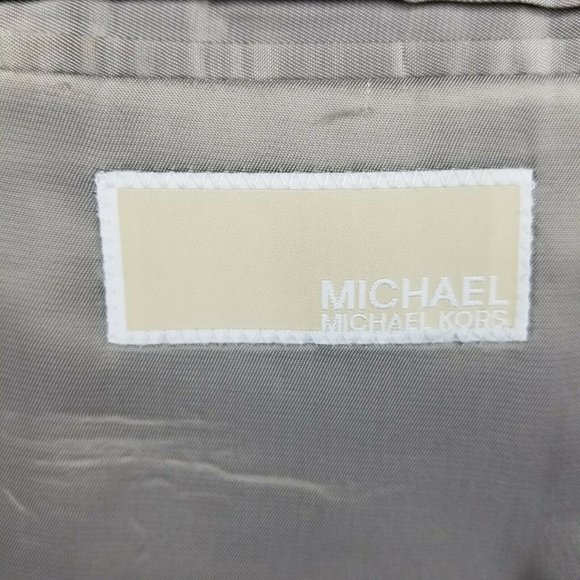 Michael Kors Mens Sport Coat 46L Brown Houndstooth - Picture 10 of 11